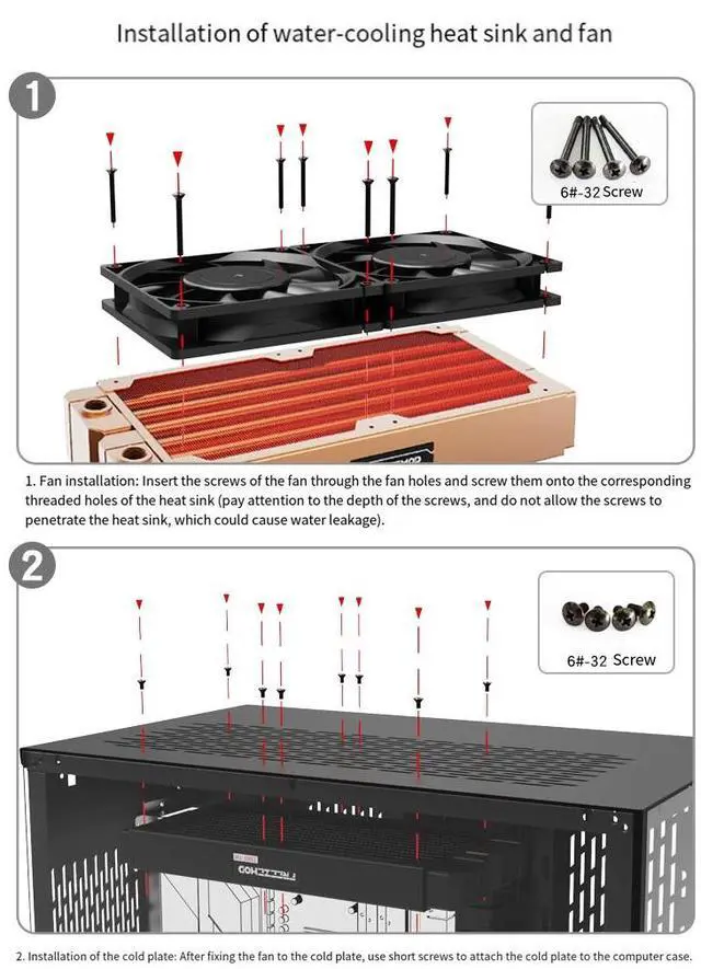 Alt view image 7 of 7 - SR-120SL Dual-Layer Aluminum Water Cooling Radiator 45mm Thick Independent Double-Stack PC Liquid Cooling Heat Exchanger for DIY Computer Water Cooling System SR-120SL 5-port