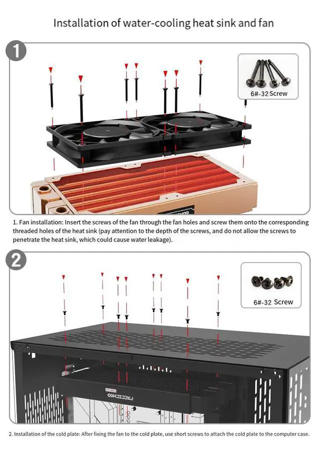 Alt view image 4 of 7 - SR-120SL Dual-Layer Aluminum Water Cooling Radiator 45mm Thick Independent Double-Stack PC Liquid Cooling Heat Exchanger for DIY Computer Water Cooling System