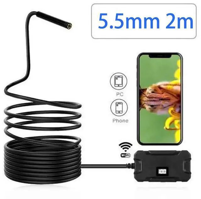 Alt view image 5 of 5 - Endoscope Camera HD1080p WiFi Borescope Inspection Camera Waterproof IP67 Flexible Snake Camera Y13 5.5mm