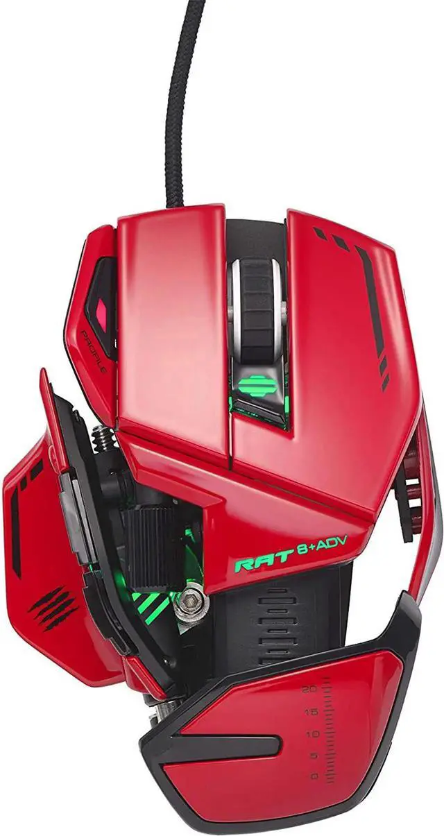 Main image of Mad Catz R.A.T. 8+ ADV 20000DPI 11 Buttons USB Gaming Mouse - Red
