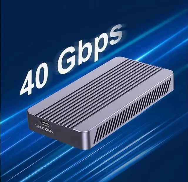 Alt view image 6 of 6 - USB 4.0 M.2 SSD Case 40Gbps M2 NVMe SSD Enclosure Support 2280 B+M M-Key PCIe, Compatible with USB4/3.2/3.1/3.0/2.0, TBU405
