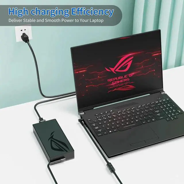 Alt view image 6 of 7 - 280W 14A 20V ADP-280EB B AC Charger for Rog Flow X16 Rog Strix G15 G16 G17 14A/20V AC Adapter for Rog Strix G18 Rog Strix Scar 15 17 SE ROG Zephyrus M16 Tuf Gaming A16 (6.0 X 3.7mm)