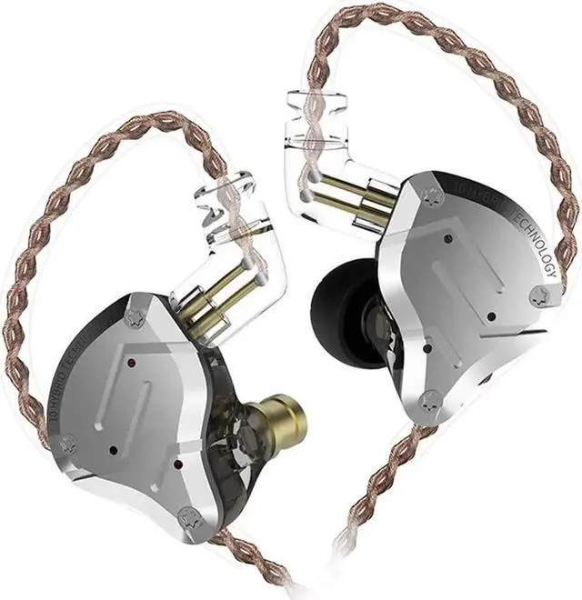 Main image of KZ ZS10 Pro in Ear Monitor Earbuds Headphone, HiFi KZ Earphone with 4BA and 1DD Drivers, KZ Upgraded ZS10 Pro with Detachable 0.75mm 2 Pin 6N OFC Cable (Black No Mic)