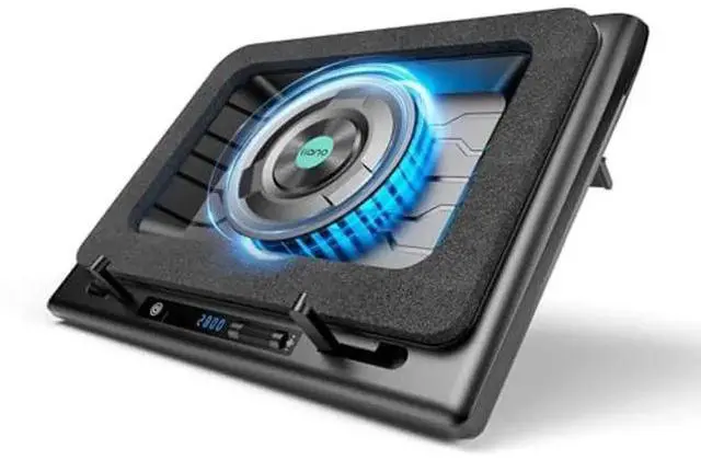 Main image of llano Laptop Cooling Pad, Gaming Laptop Cooler with Powerful Turbo Cooling Fan(5.5inch Diameter), Infinitely Variable Speed, Touch Control, 3-Port USB A, Sealed Foam for Fast Cooling Laptop 15.6-21in