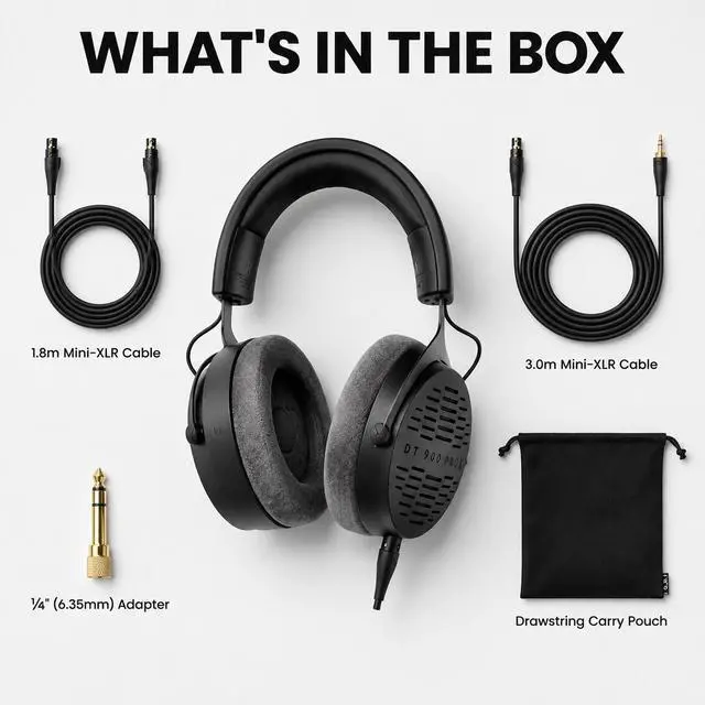 Alt view image 7 of 7 - DT900 PRO X Audiophile Open-Back Over-Ear Headphones, Reference Studio Headphones, Wired Professional Headphones for Mixing Mastering & Music Production
