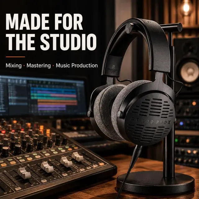 Alt view image 2 of 7 - DT900 PRO X Audiophile Open-Back Over-Ear Headphones, Reference Studio Headphones, Wired Professional Headphones for Mixing Mastering & Music Production