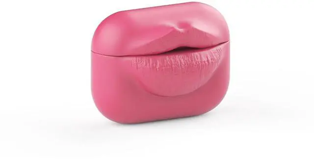Main image of 3D Pink Lips Silicone Case for AirPods Pro 2 / AirPods Pro / AirPods 3, Cute Funny Soft Protective Cover, Novelty Gift for Women Girls