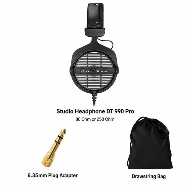 Alt view image 4 of 6 - DT990 PRO Open-Back Studio Headphones Over-Ear, Wired, for Mixing/Mastering/Critical Listening 250 ohms