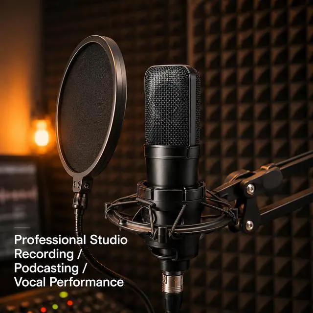 Alt view image 2 of 7 - AT4040 Condenser Microphone + USB Audio Interface Bundle for Audiobook Narration, Voiceover, Podcast & Home Studio Recording, 48V Phantom Power, Low-Noise Preamp, XLR