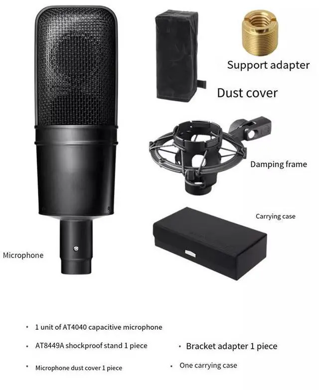Alt view image 7 of 7 - AT4040 Condenser Microphone + USB Audio Interface Bundle for Audiobook Narration, Voiceover, Podcast & Home Studio Recording, 48V Phantom Power, Low-Noise Preamp, XLR