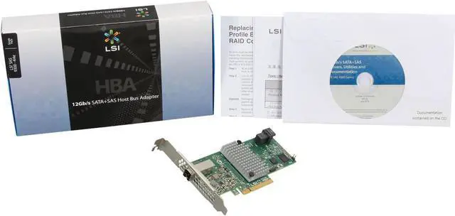 Alt view image 3 of 7 - LSI 9300-4i4e PCI-Express 3.0 SATA / SAS 4-Port Int, 4-Port Ext SAS3 12Gb/s HBA - Single--Avago Technologies