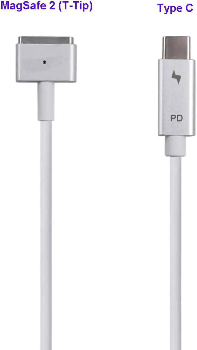 Alt view image 6 of 7 - USB-C Type C to Magsafe 2 T-Tip Power Adapter Charging Cable works for Apple Macbook Pro/MacBook Air (T-Tip)
