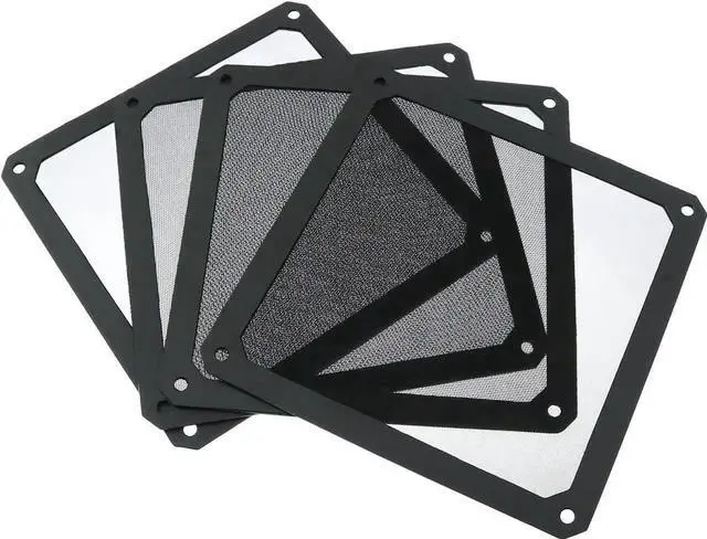 Alt view image 2 of 6 - 4pcs 140mm PC Fan Dust Filter Magnetic Frame Computer Fan Grills Dust Mesh PC Cooler Filter Screen Dustproof Case Covers 14cm x 14cm, Black