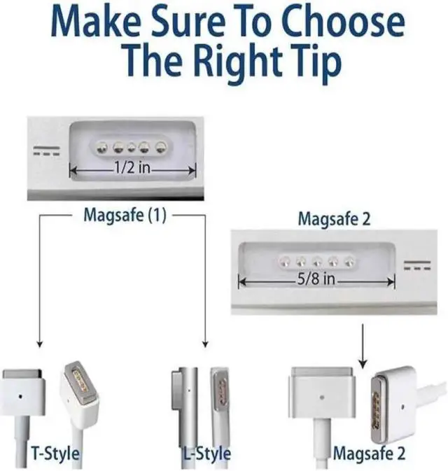 Alt view image 4 of 7 - USB-C Type C to Magsafe 2 T-Tip Power Adapter Charging Cable works for Apple Macbook Pro/MacBook Air (T-Tip)