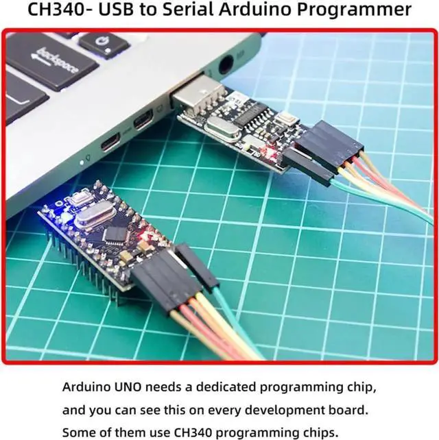Alt view image 6 of 7 - USB2.0 Type-A to TTL Converter UART STC Module Serial Programmer CH340G CH340 3.3V 5V Adapter Replace PL-2303