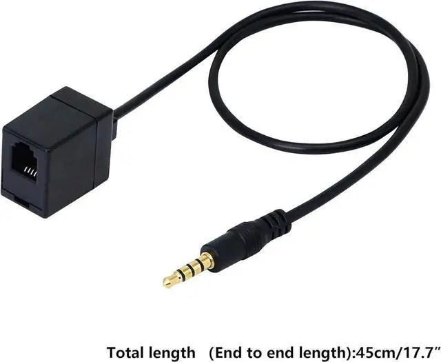 Alt view image 3 of 5 - RJ9 to 3.5mm Telephone Adapter - Convert Headset to Smartphones