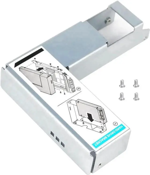 Alt view image 3 of 6 - 2.5 to 3.5 Hard Drive Adapter SSD SAS SATA Hard Drive Tray Caddy 9W8C4 Y004G 09W8C4 0Y004G Compatible for D-ELL H-P IBM LEN-OVO Mac Apple 3.5" Caddy, 10 Pack