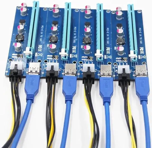 Alt view image 4 of 4 - NEW Add in Card PCIe 1 to 4 PCI Express 16X Slots Riser Card PCI-E 1X to External 4 PCI-e Slot Adapter PCIe Port Multiplier Card