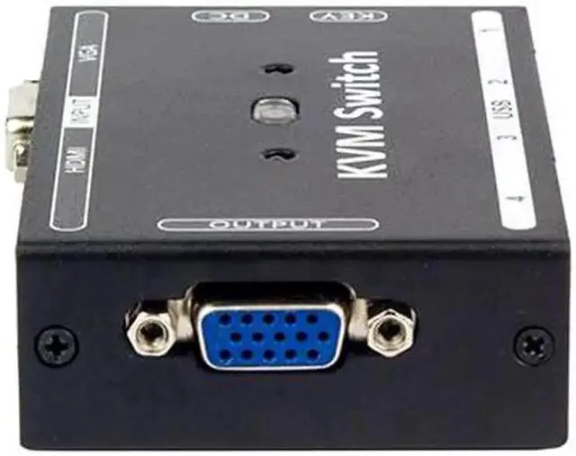 Alt view image 2 of 6 - KVM Switch 2 in 1 out VGA HDMI sharer computer host monitor share USB keyboard mouse printer