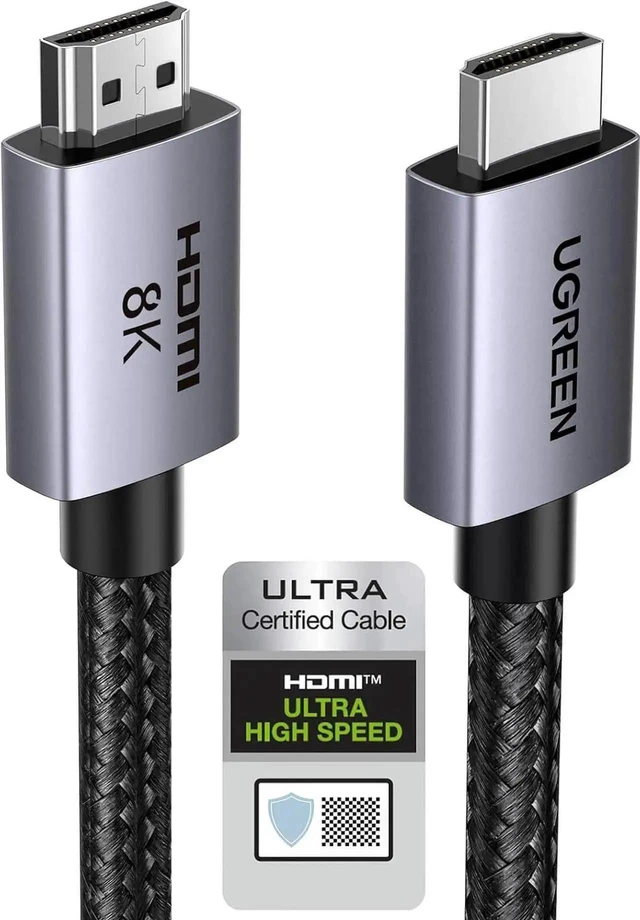 Main image of 8K HDMI 2.1 Cable 48Gbps Certified Ultra High Speed HDMI Cord Aluminum, 4K@240Hz 120Hz 10K 8K@60Hz, HDCP 2.2&2.3, eARC HDR 10 Dolby Compatible with PS5/Blu-ray/Roku TV/Switch 2/Mac mini 1.6FT 33FT