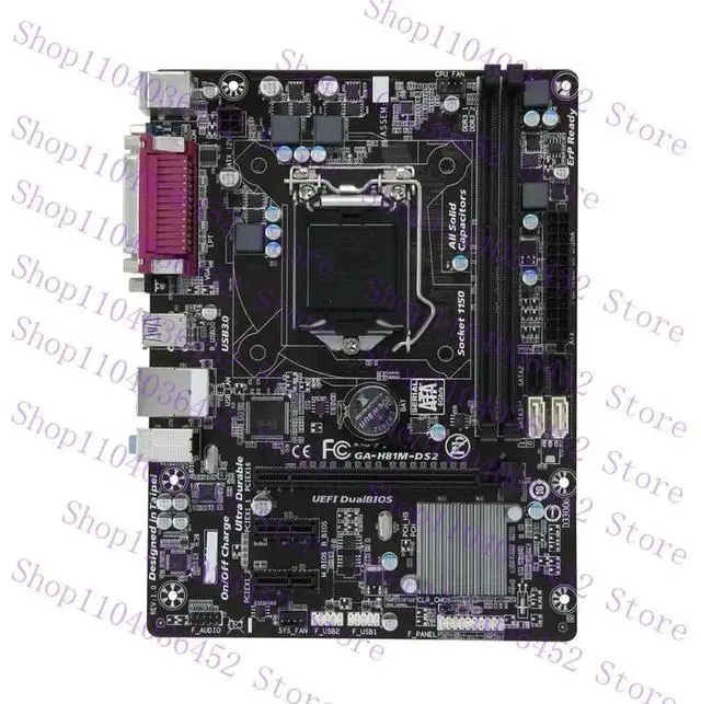 Alt view image 3 of 6 - FOR GA-H81M-DS2 LGA 1150 H81 SATA 6Gb/s Micro ATX Motherboard