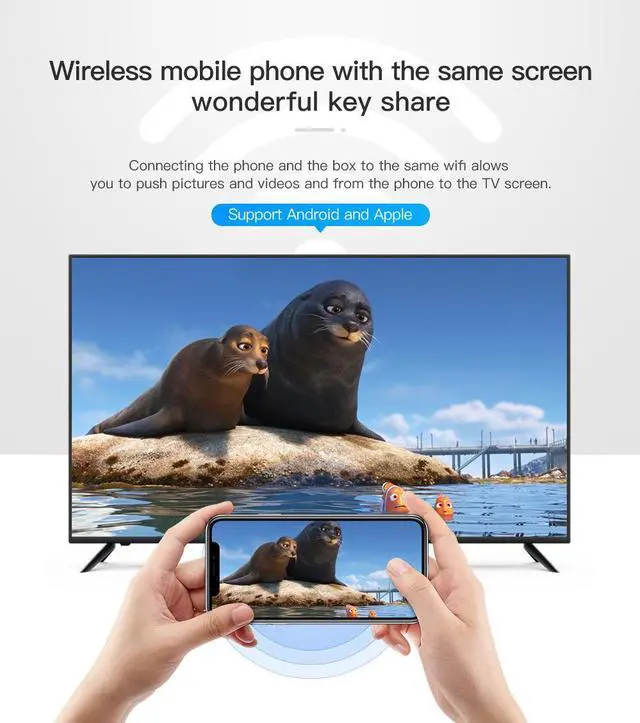 Alt view image 4 of 7 - 4K Android TV Box 13.0 - Amlogic S905 Streaming Device with Dual WiFi , 1GB+8GB Smart Media Player for Home Entertainment, Supports HDR10+ Dolby