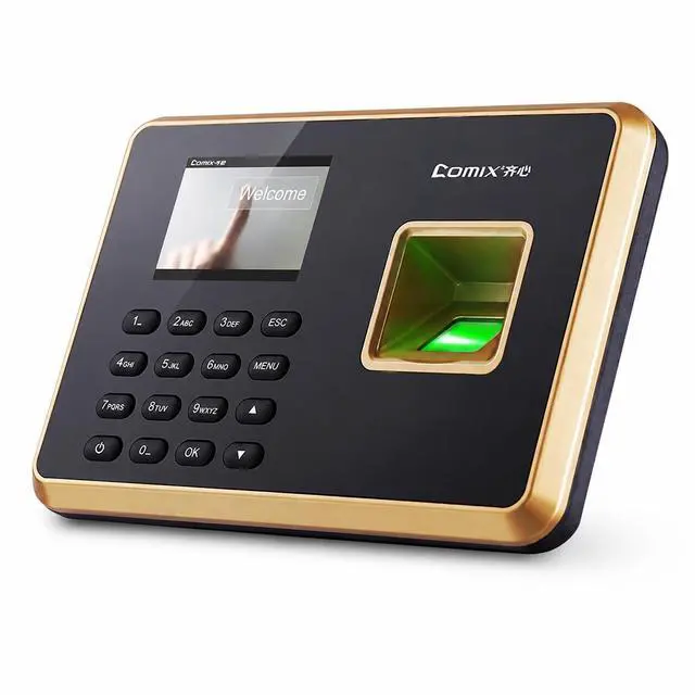 Main image of Employee Time Clock with Fingerprint Scanner - Biometric Attendance System for Small Business, Punch In/Out Tracker, USB Data Export to Excel/Payroll, No Monthly Fee