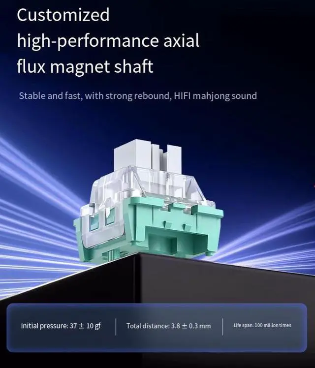 Alt view image 7 of 7 - 61-Key Magnetic Switch Mechanical Keyboard - 8000Hz Polling Rate RGB Gaming Keyboard, Hot-Swappable Hall Effect Switches, Aluminum Alloy Frame for Esports