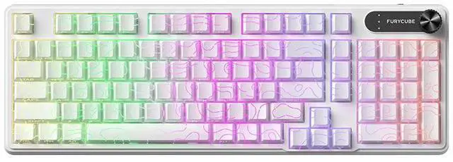 Main image of IP98 Tri-Mode Gaming Keyboard - Mechanical Feel RGB Wired Keyboard with Bluetooth & 2.4GHz Wireless Connection, USB Keyboard for PC Gamer