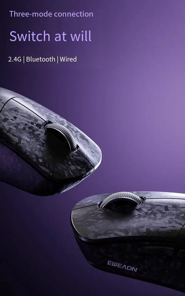Alt view image 5 of 7 - X23 Wireless Gaming Mouse, Tri-Mode Bluetooth Mouse with Lightweight Mechanical Design, RGB Rechargeable Computer Mouse, Ergonomic Esports Mouse for PC Laptop Gaming