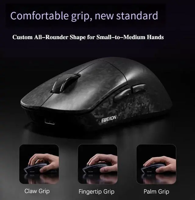 Alt view image 7 of 7 - X23 Wireless Gaming Mouse, Tri-Mode Bluetooth Mouse with Lightweight Mechanical Design, RGB Rechargeable Computer Mouse, Ergonomic Esports Mouse for PC Laptop Gaming