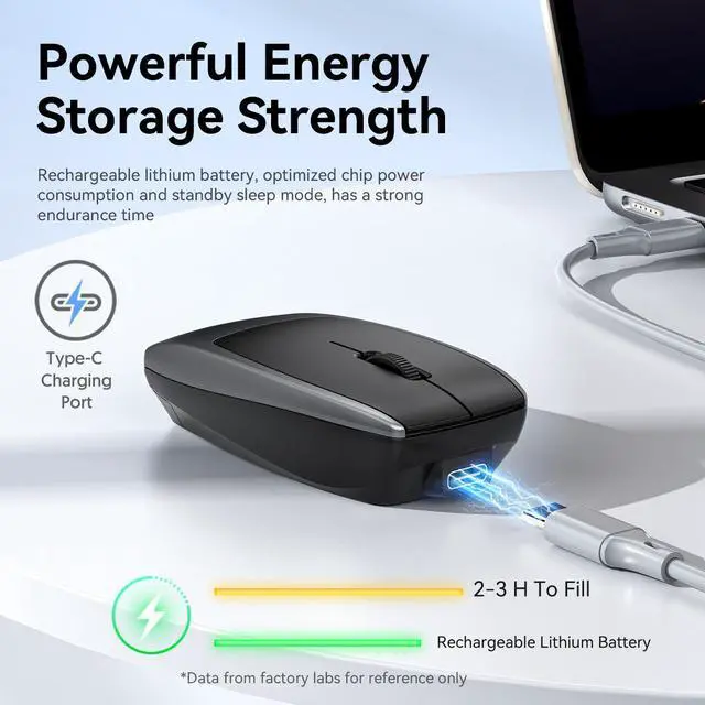 Alt view image 4 of 7 - M109 Travel Bluetooth Mouse with Built-in TF Card Reader, Silent Wireless Computer Mouse, Portable Business Mouse