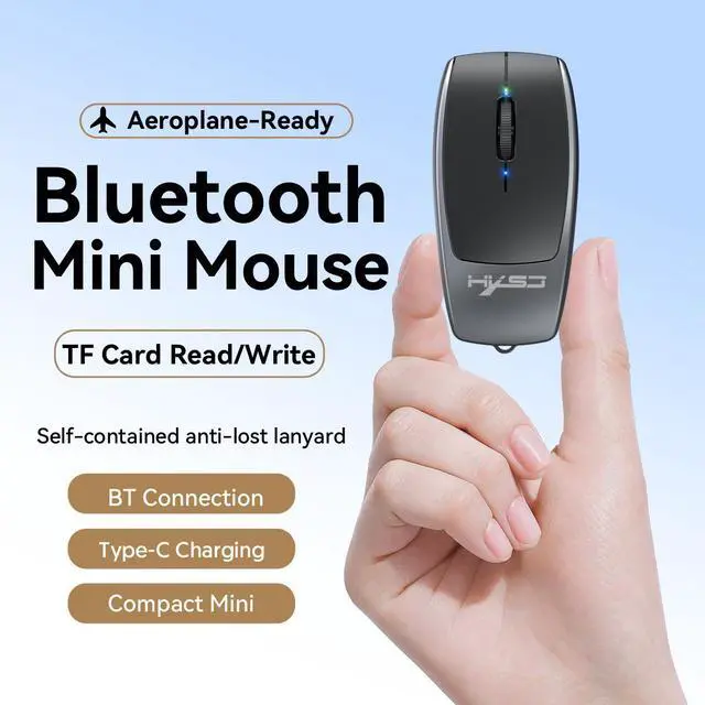 Alt view image 5 of 7 - M109 Travel Bluetooth Mouse with Built-in TF Card Reader, Silent Wireless Computer Mouse, Portable Business Mouse