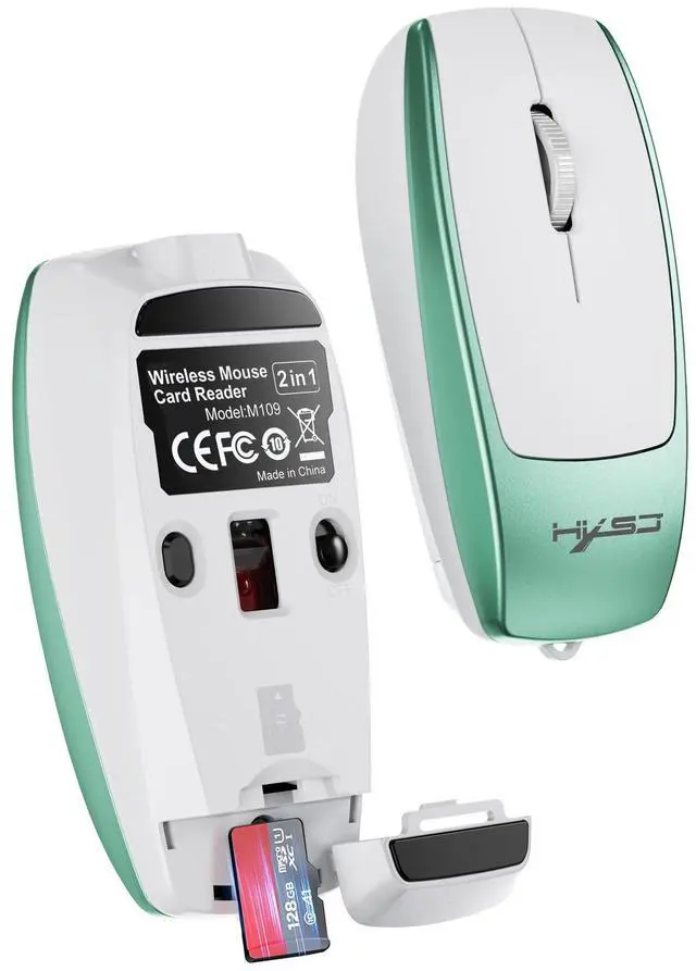 Main image of M109 Travel Bluetooth Mouse with Built-in TF Card Reader, Silent Wireless Computer Mouse, Portable Business Mouse