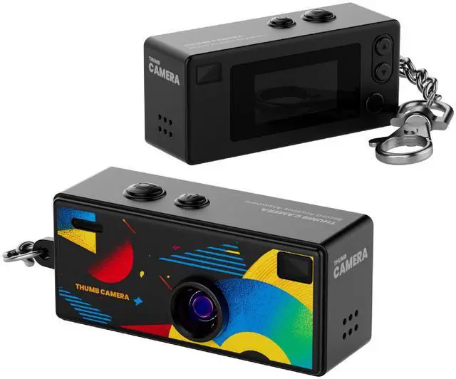 Main image of Mini Digital Camera , Portable Pocket Camera with Photo and Video Recording, Small Student Camera for Travel Outdoor Sports (32G card + USB card reader) black