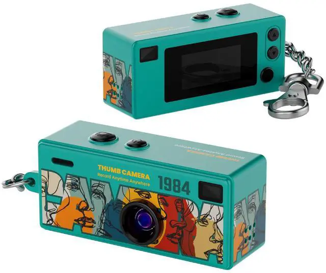 Main image of Mini Digital Camera , Portable Pocket Camera with Photo and Video Recording, Small Student Camera for Travel Outdoor Sports (32G card + USB card reader) green