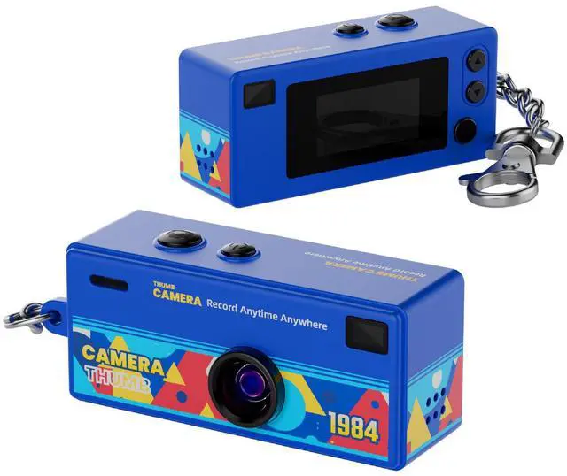 Main image of Mini Digital Camera , Portable Pocket Camera with Photo and Video Recording, Small Student Camera for Travel Outdoor Sports (32G card + USB card reader) blue