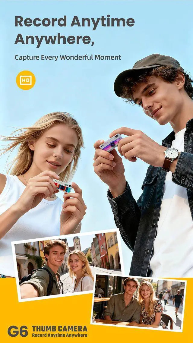 Alt view image 2 of 7 - Mini Digital Camera , Portable Pocket Camera with Photo and Video Recording, Small Student Camera for Travel Outdoor Sports (32G card + USB card reader) pink