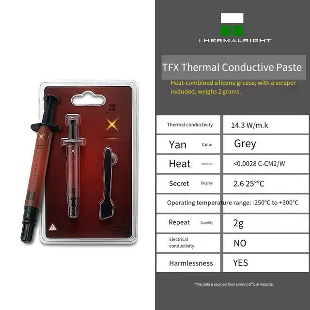 Alt view image 5 of 5 - TFX Thermal Paste, High Performance CPU Thermal Compound for Computer Processor Cooling, GPU Cooler Paste for Desktop PC Laptop Heatsink Fan(2g)