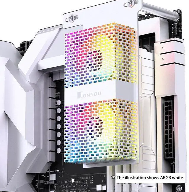 Alt view image 2 of 6 - NF-2 RAM Cooler with Fan, DDR4 DDR5 Memory Cooling Fan with ARGB Lighting, Aluminum Heat Sink for Overclocking Desktop PC Memory Module, Universal Compatibility