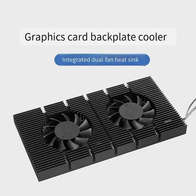 Alt view image 2 of 6 - GPU Backplate Cooler Fan for RTX 3090 3080 3070 Graphics Card, VRAM Memory Cooling Fan, External VGA Cooler for Gaming PC GPU Heat Dissipation