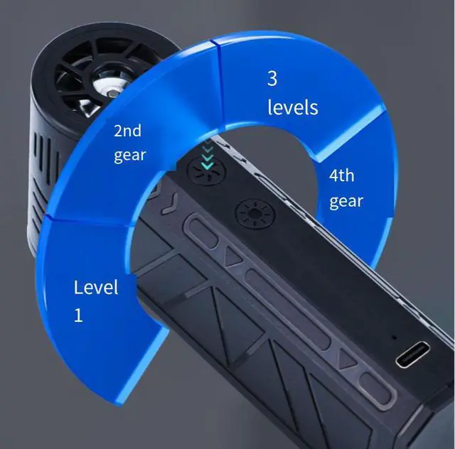 Alt view image 6 of 6 - High Speed Turbo Jet Fan, Portable Handheld Air Blower with Brushless Motor, Cordless Mini Fan for Outdoor Cooling, PC Cleaning and Dust Removal