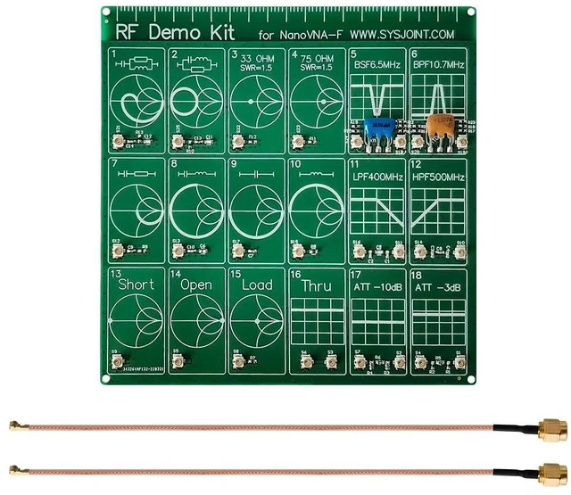 Main image of RF Demo Kit NanoVNA Test Board, Vector Network Analyzer Calibration Board with RF Filter Attenuator Circuit, VNA Learning Tool for Antenna Analysis