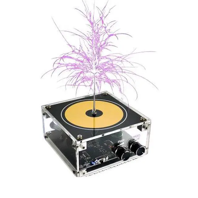 Alt view image 2 of 5 - Music Tesla Coil Plasma Speaker, Bluetooth Wireless Plasma Arc Generator with Touchable Lightning Effect, STEM Science Experiment Kit