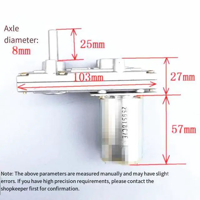 Alt view image 7 of 7 - 555 Metal Gear DC Motor, 12V 24V Reciprocating Gear Motor with Eccentric Cam Wheel, Eight Hole Coin Return Mechanism Drive Motor