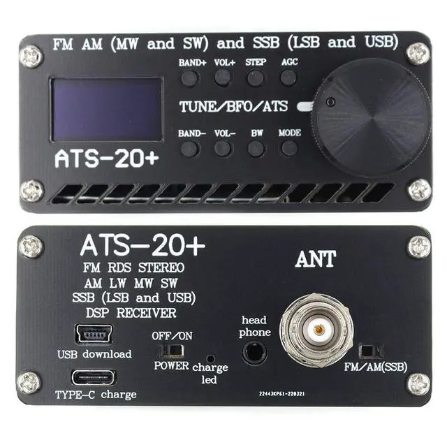 Alt view image 3 of 5 - ATS-20+ Si4732 Multi Band Radio Receiver, FM AM MW SW Shortwave Receiver with SSB LSB USB Support, Portable HAM Radio SDR Receiver