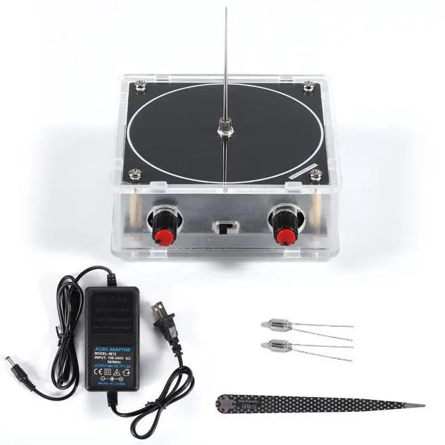 Main image of Music Tesla Coil Speaker, Bluetooth Plasma Arc Generator with Touchable Artificial Lightning Effect, Audio Input STEM Science Experiment Kit
