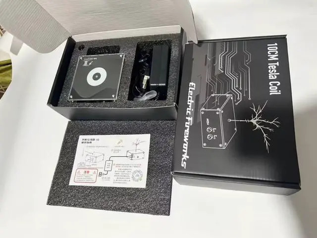 Alt view image 2 of 6 - Music Tesla Coil Speaker, Bluetooth Plasma Arc Generator with Touchable Artificial Lightning Effect, Audio Input STEM Science Experiment Kit