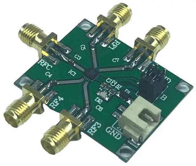 Alt view image 3 of 5 - HMC7992 RF Switch Module, SP4T Single Pole Four Throw Silicon Switch, 0.1GHz-6GHz Non-Reflective Microwave Signal Switching Board