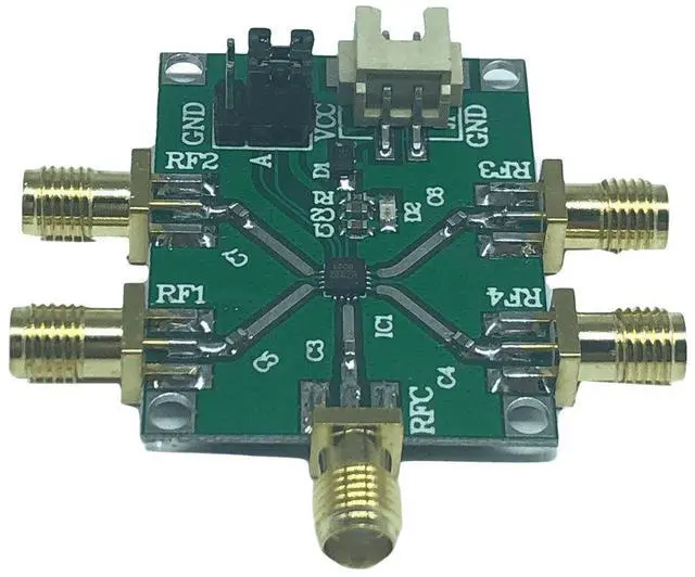 Alt view image 4 of 5 - HMC7992 RF Switch Module, SP4T Single Pole Four Throw Silicon Switch, 0.1GHz-6GHz Non-Reflective Microwave Signal Switching Board